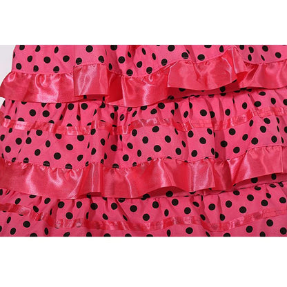 Traditional Spanish Flamenco Dance Dress For Girls Classic Flamengo Gypsy Style Skirt Bullfight Festival Mexican Girl Red