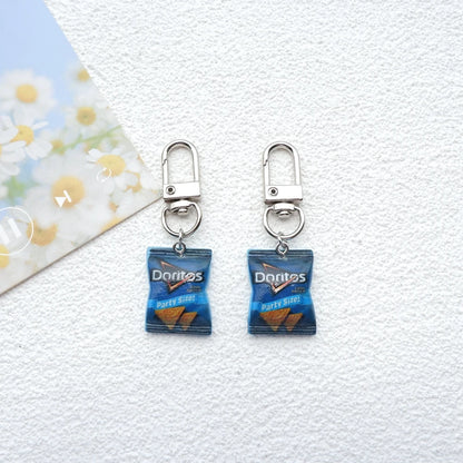 2pcs Cute Snacks Keychain Handmade Bag Jewelry DIY Gifts