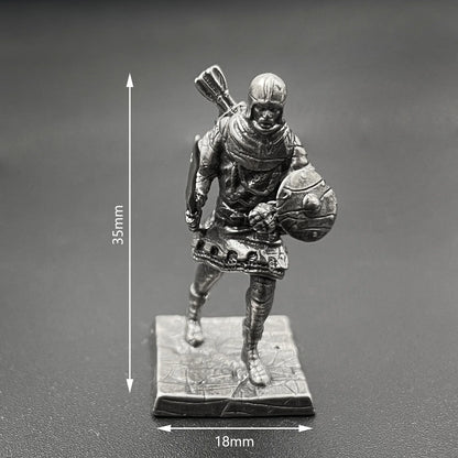 1Pcs Ancient Spartan Rome Soliders Figurines Miniatures Vintage Metal Soldiers Model Statue Desktop Ornament Gift