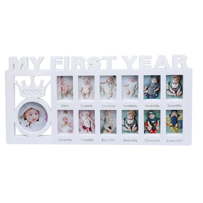 Baby Keepsake Frame 0-12 Months Pictures My First Year Photo Frame Newborn Memory Gifts