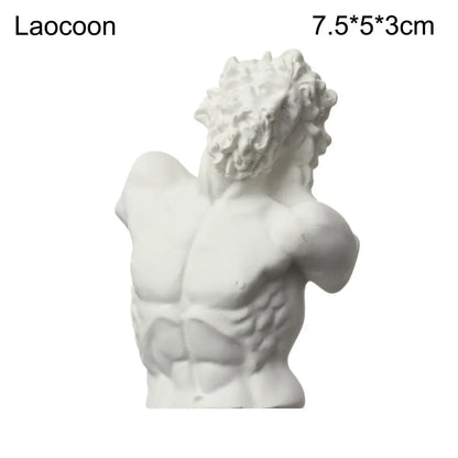 New Mini Figurine Plaster Statue Greek Mythology Celebrities Famous Sculpture Drawing Practice Gypsum Bust Portraits Home Decor