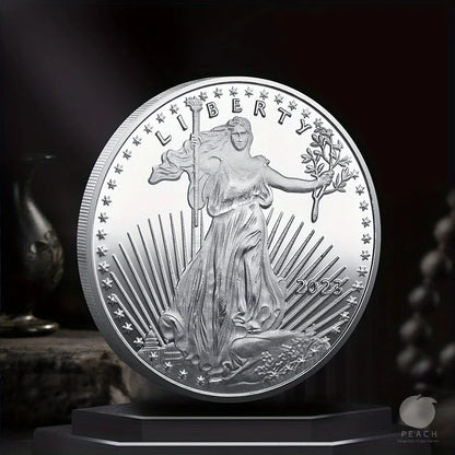 Statue of Liberty Souvenir Coin Collection Metal Three Dimensional Relief Commemorative Medal Emblem