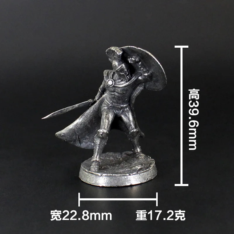 1pcs Ancient Spartan Rome Soliders Figurines Miniatures Vintage Metal Soldiers Model Statue Desktop Ornament Gift