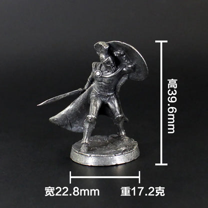 1pcs Ancient Spartan Rome Soliders Figurines Miniatures Vintage Metal Soldiers Model Statue Desktop Ornament Gift