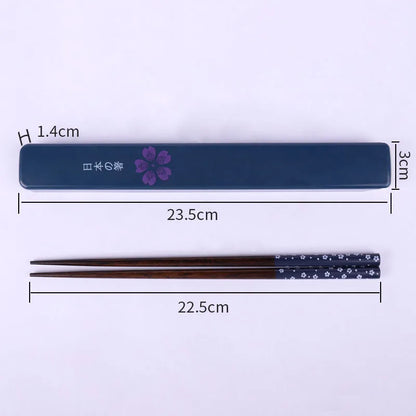 Japanese Chopsticks Natural Ironwood Handmade Value Gift Sushi Chinese Food Reusable Portable Travel Tableware with Box Set
