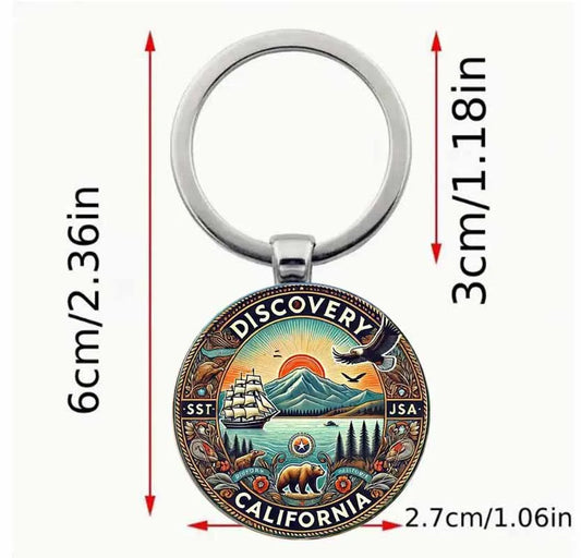 California vintage classic is an ideal gift for families and perfect for keychains
