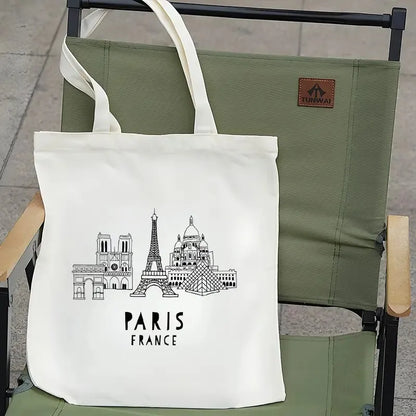 Paris Travel Tote Bag for Women Shoulder Bag with Eiffel Tower  Bag Travel Bag Parisian Themed Design Sturdy Construction