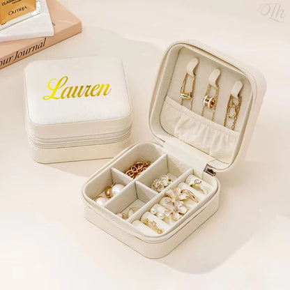 Personalized Jewelry Box for Wedding Gift, Birthday Gift Travel Jewelry Box, Mini Jewelry Box JEWELRY NOT INCLUDED