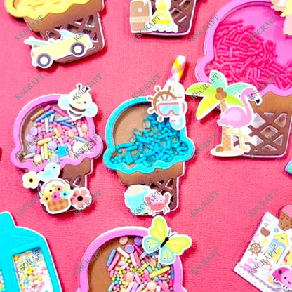 KSCRAFT Trio Ice Cream Shakers Cutting Dies Stencils for DIY Scrapbooking Decorative Embossing DIY Paper Cards