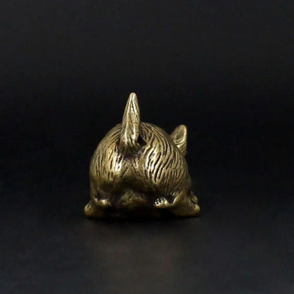 Crafts Brass Small Cat Metal Statue Cute Creative Tea Pet Simulated Exquisite Model Sculpture Toy