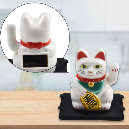High Quality Lucky Cat Ornament Car Dashboard Decor Vehicle Accessories Automatic Waving Cartoon Decoration Interior