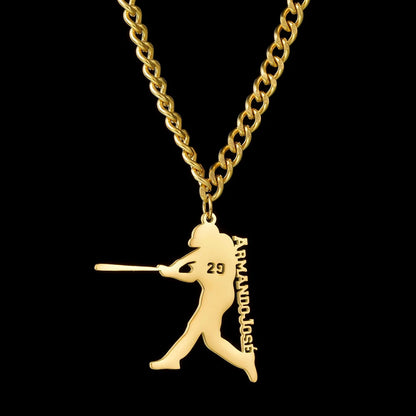 YOUSHANG Customized Football Name Necklace