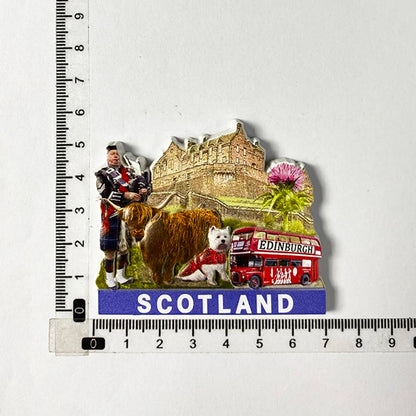 Scottish landscape tourism souvenirs personality home 3D stereo refrigerator magnet collection arts and crafts gift ideas