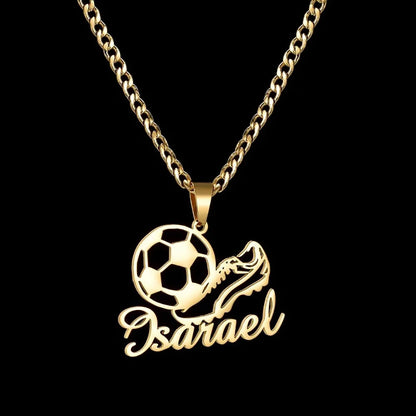 YOUSHANG Customized Football Name Necklace