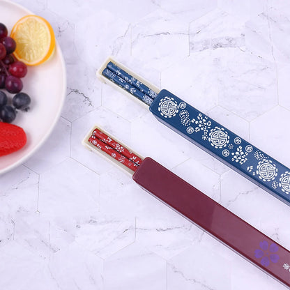 Japanese Chopsticks Natural Ironwood Handmade Value Gift Sushi Chinese Food Reusable Portable Travel Tableware with Box Set