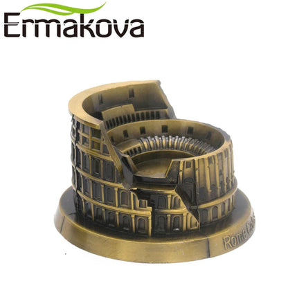 ERMAKOVA Metal Architecture Figurine World Famous Landmark Building Souvenir Statue Home Office Desktop Decor Christmas Gift