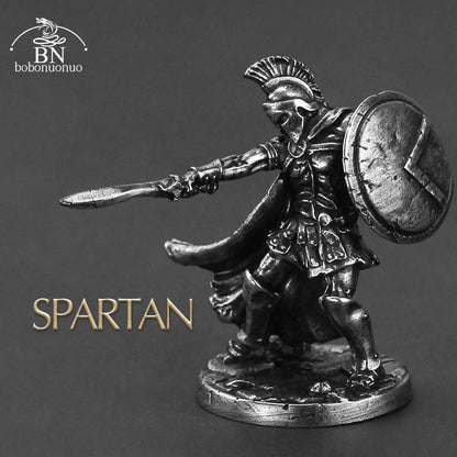 1pcs Ancient Spartan Rome Soliders Figurines Miniatures Vintage Metal Soldiers Model Statue Desktop Ornament Gift