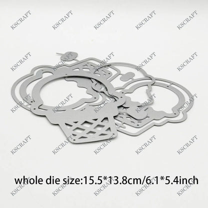 KSCRAFT Trio Ice Cream Shakers Cutting Dies Stencils for DIY Scrapbooking Decorative Embossing DIY Paper Cards