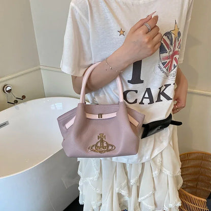 Classic Designer Paris Fashion Tote Messenger Purse Shopper Bag Elegant Leather Solid Color Commuter
