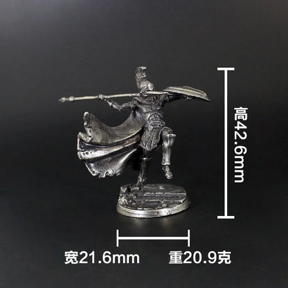 1pcs Ancient Spartan Rome Soliders Figurines Miniatures Vintage Metal Soldiers Model Statue Desktop Ornament Gift