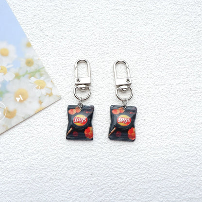 2pcs Cute Snacks Keychain Handmade Bag Jewelry DIY Gifts
