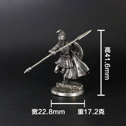 1pcs Ancient Spartan Rome Soliders Figurines Miniatures Vintage Metal Soldiers Model Statue Desktop Ornament Gift