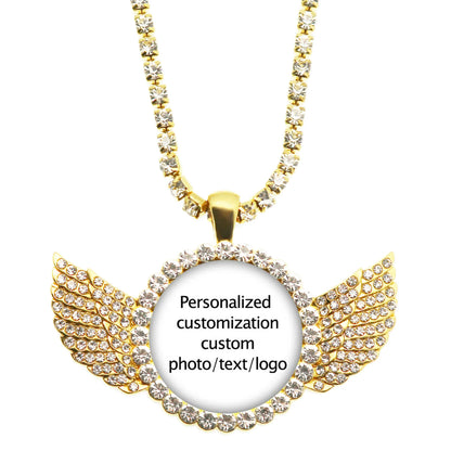 Custom Necklace Photo Text Logo Pictures Glass Cabochon Pendant Necklace Baby Mom Dad Family Anniversary Personalized Gift