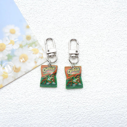 2pcs Cute Snacks Keychain Handmade Bag Jewelry DIY Gifts