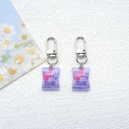 2pcs Cute Snacks Keychain Handmade Bag Jewelry DIY Gifts