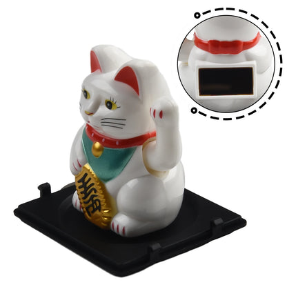 High Quality Lucky Cat Ornament Car Dashboard Decor Vehicle Accessories Automatic Waving Cartoon Decoration Interior