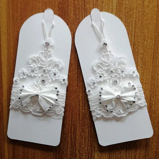 White Ivory Bridal Gloves Short Fingerless Wedding Gloves Gant Mariage Femme Accessoires Mariage Novia Bride Guantes 2025