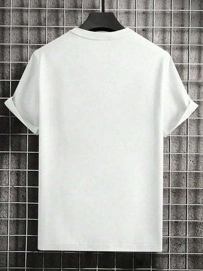 Paris Romantic City Letter Graphic Print Tees Men T-Shirt Summer Loose Clothing Loose Cotton Oversize Tshirt Street Soft Tops