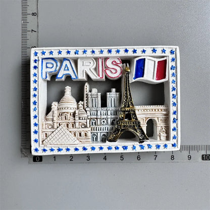 Paris France Tourist Souvenir Fridge Magnets Eiffel Tower French Magnetic Stickers Annecy Decoration on The Fridge Travel Gifts