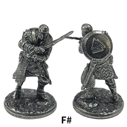 1Pcs Ancient Spartan Rome Soliders Figurines Miniatures Vintage Metal Soldiers Model Statue Desktop Ornament Gift