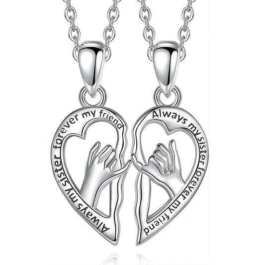 Best-selling fashion 925 silver classic love pendant suitable for lovers sisters personality female jewelry gifts two sets