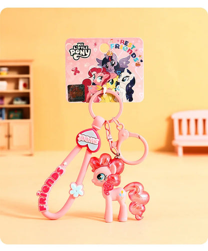 My Little Ponys Keychain New Anime Unicorn Car Key Ring Kids School Bag Pendant Fashion Decoration Classic Toys Birthday Gift