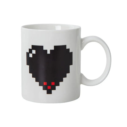 11 Oz Color Changing Love Cup with Handle, Color Changing Magic Love Coffee Cup, Couple Gift, Easy To Clean and Reusable