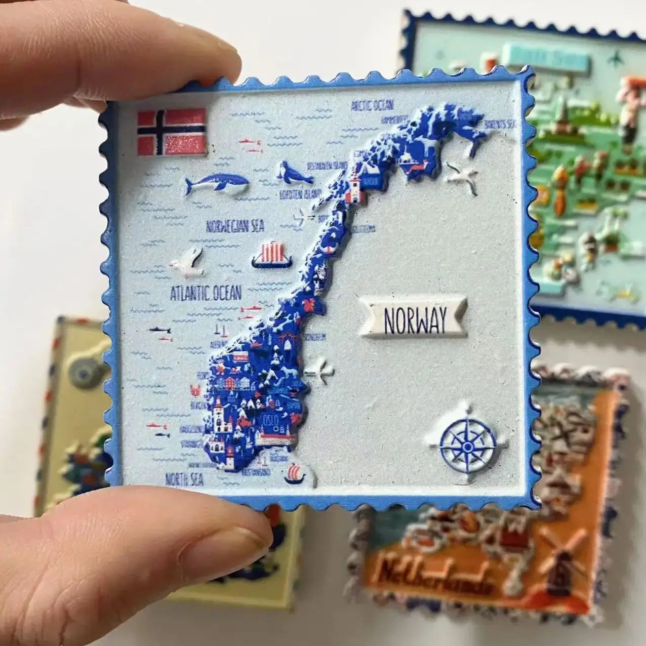 Countries Travel Souvenir Fridge Magnets UK Bali Map Painted Magnets Gift Gifts