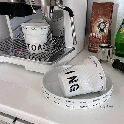 Ins Style Irregular Ceramic Mug Hand-pinch Coffee Cup Mugs Funny Glass Drinking Glasses Kawaii Cup Dessert Plate Mugs Coffee Cup