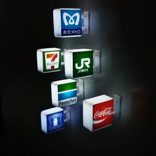 Tokyo Osaka Glowing Magnetic Refrigerator Magnet Home Decor Convenience Store Sign Model Japan Travel Souvenir Home Accessories