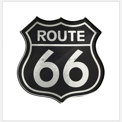 3D Motorcycle Decal Sticker The Historic Route 66 Car Stickers Sign DIY Accessory Badge Applique
