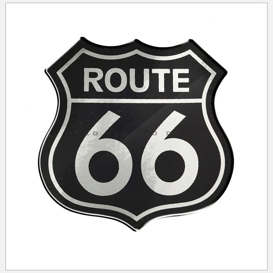 3D Motorcycle Decal Sticker The Historic Route 66 Car Stickers Sign DIY Accessory Badge Applique