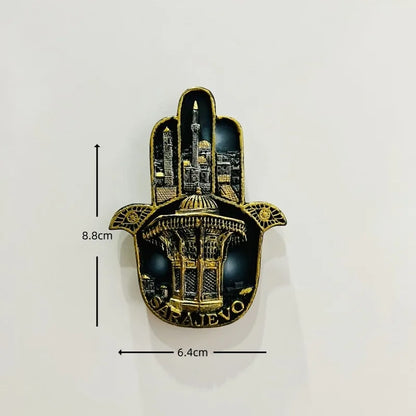 Bosnia and Herzegovina 3D Fridge Magnets Souvenir Resin Refrigerator Magnets Sticker Collection Handicraft Gift Home Decoration