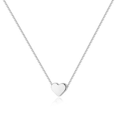 Shevalues 14K Gold Plated Love Pendant Necklaces for Women Lady Girls Cute Dainty Heart Necklace Fashion Jewelry For Gift